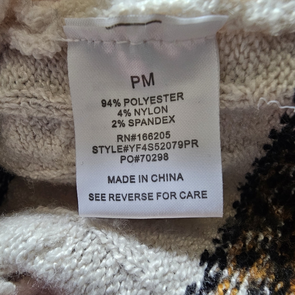 Lucky Brand Fair Isle Cardigan Knit Sweater Dress Aztec Geomteric Patterned - Picture 16 of 16
